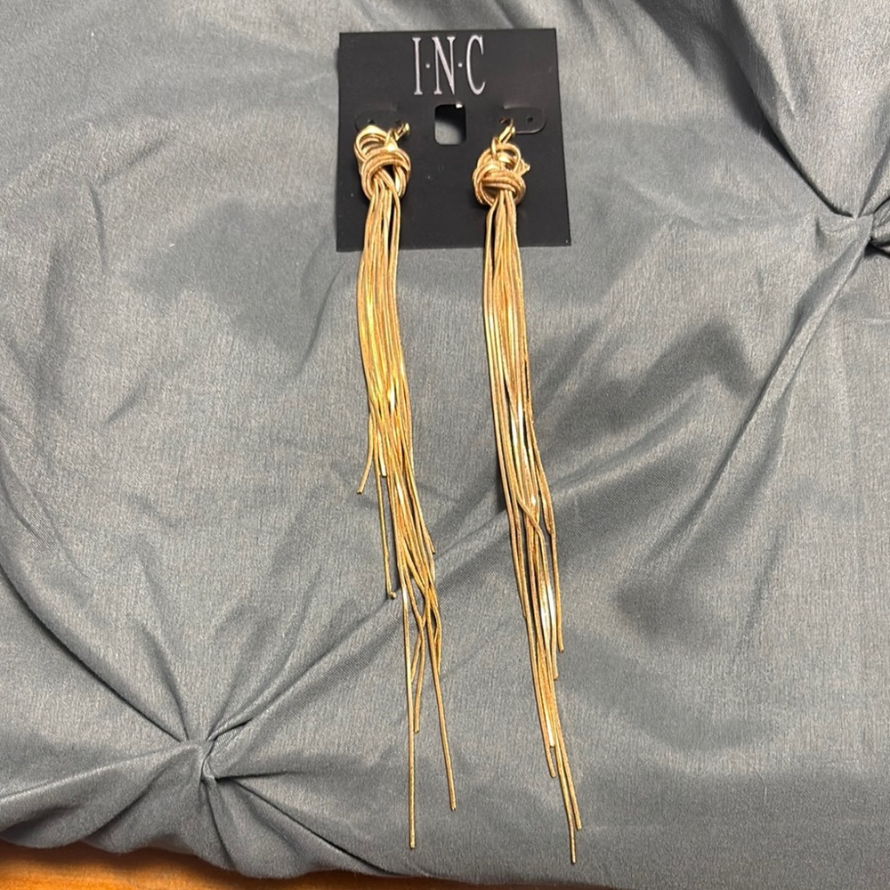 INC International Concepts Gold Tassel Earrings
